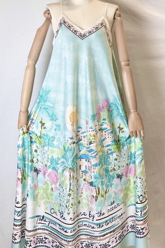 Robes longues Femme Rose Clair Catherine S 1001 RIVIERA MAXI DRESS Efashion Paris