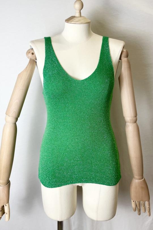 Camisetas sin mangas Mujer Brazil green Catherine S LUREX DEBARDEURS Efashion Paris