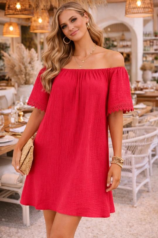 Robes courtes Femme Rouge Catherine S GZ100 RUBINA Efashion Paris