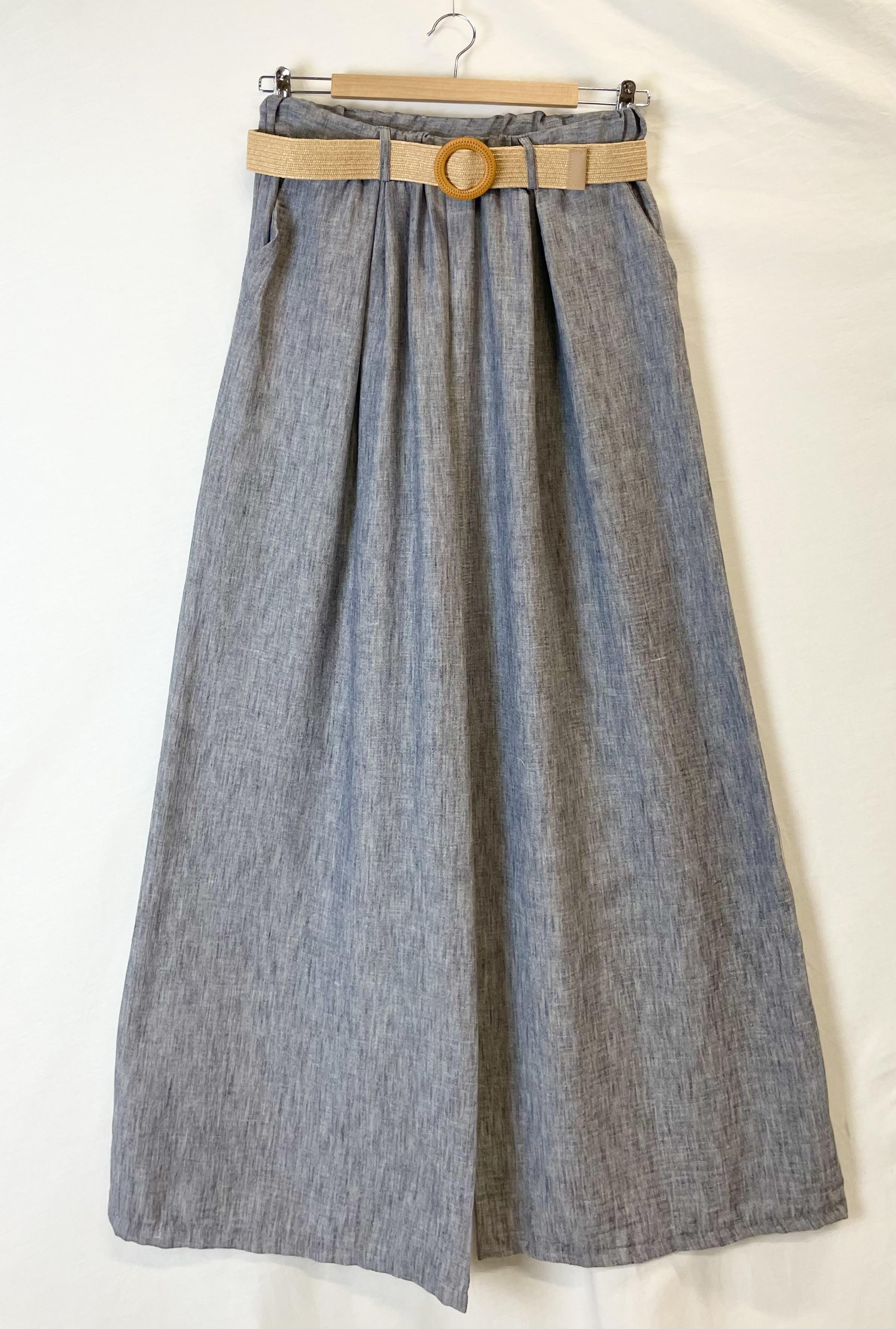 Trousers Women Dark grey Catherine S VL  LARGE BELT PANTS #c Efashion Paris