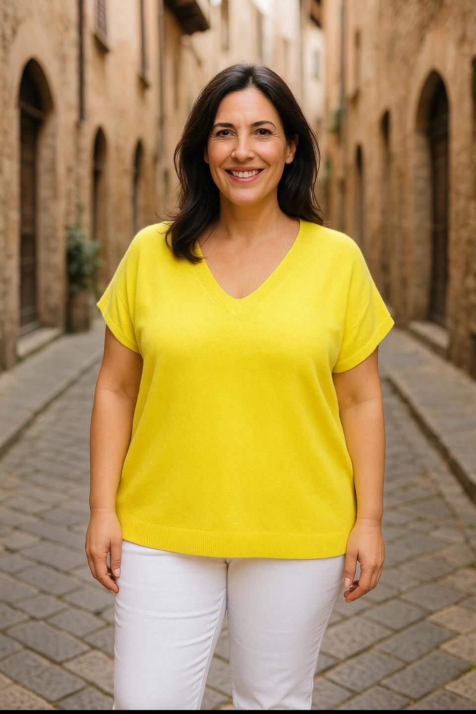 Pulls Femme Jaune Catherine S ALPAGA FANNY PULLS #c Efashion Paris