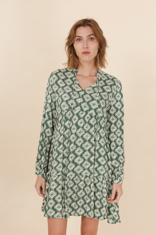 Short dresses Women Green Rosa Fashion 702 Efashion Paris
