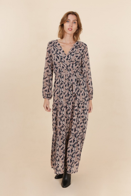 Maxi dresses Women Taupe Rosa Fashion 707 Efashion Paris