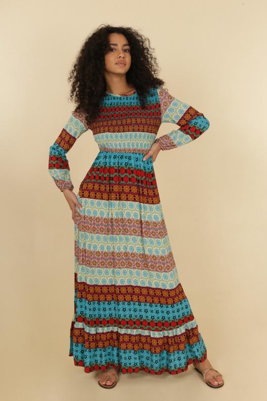 Robes longues Femme Bleu Rosa Fashion 560-2 Efashion Paris