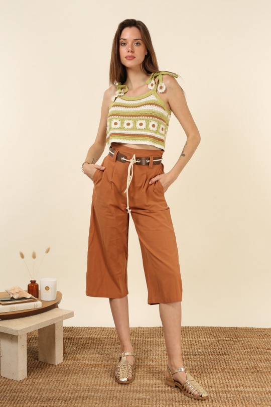 Pantalones cortos Mujer Camel Rosa Fashion 800 Efashion Paris