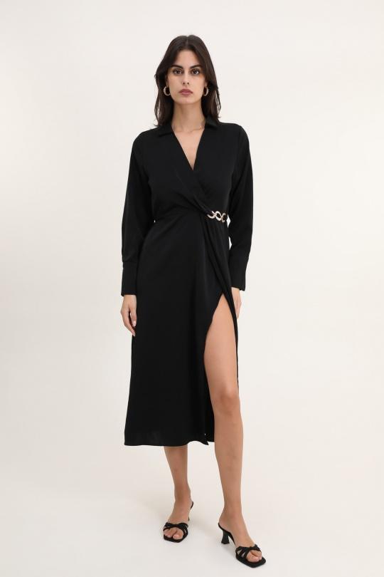 Midi dresses Women Black Rosa Fashion 735 Efashion Paris