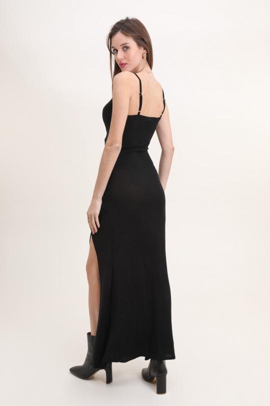 Robes longues Femme Noir Rosa Fashion 892 Efashion Paris