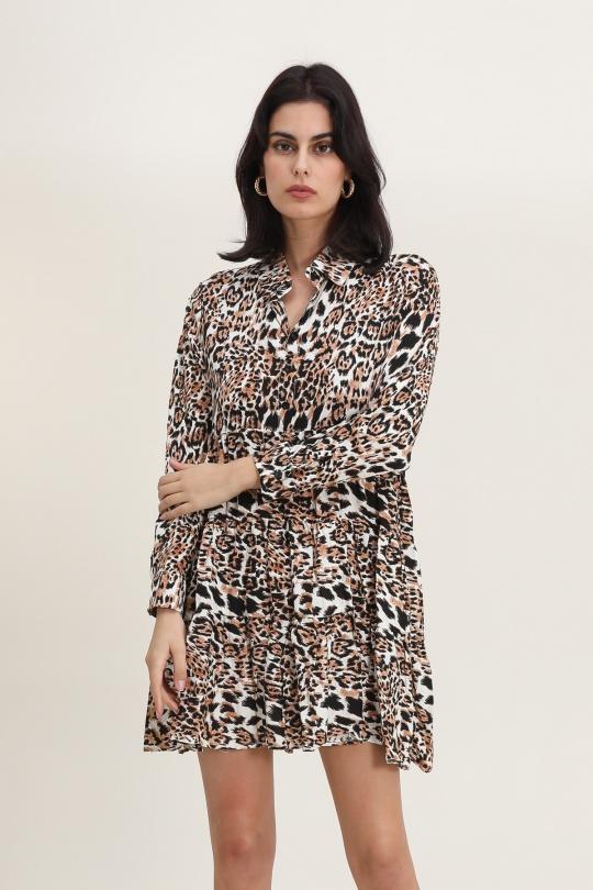 Short dresses Women Taupe Rosa Fashion 258-1 Efashion Paris