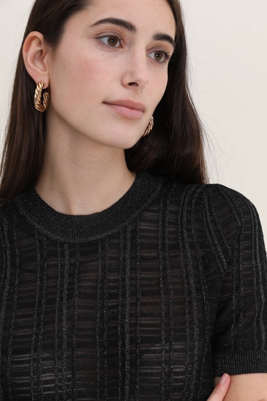 T-shirts Femme Noir Rosa Fashion 3044 Efashion Paris