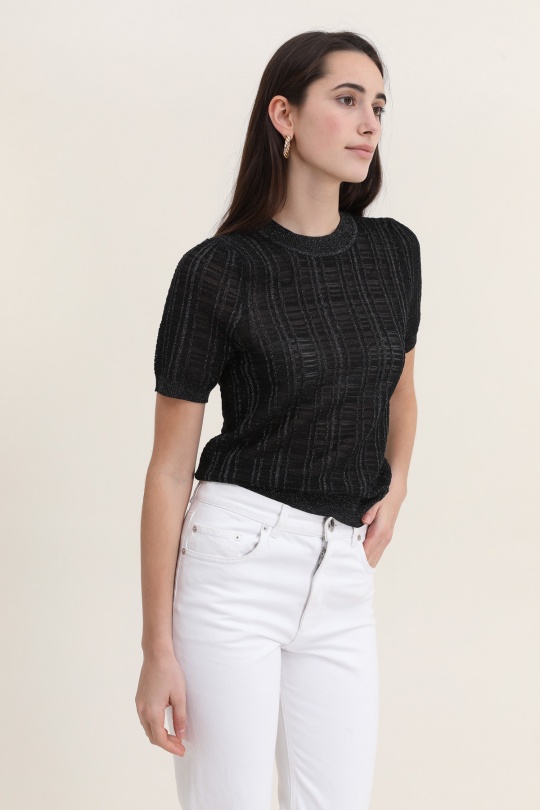 T-shirts Femme Noir Rosa Fashion 3044 Efashion Paris