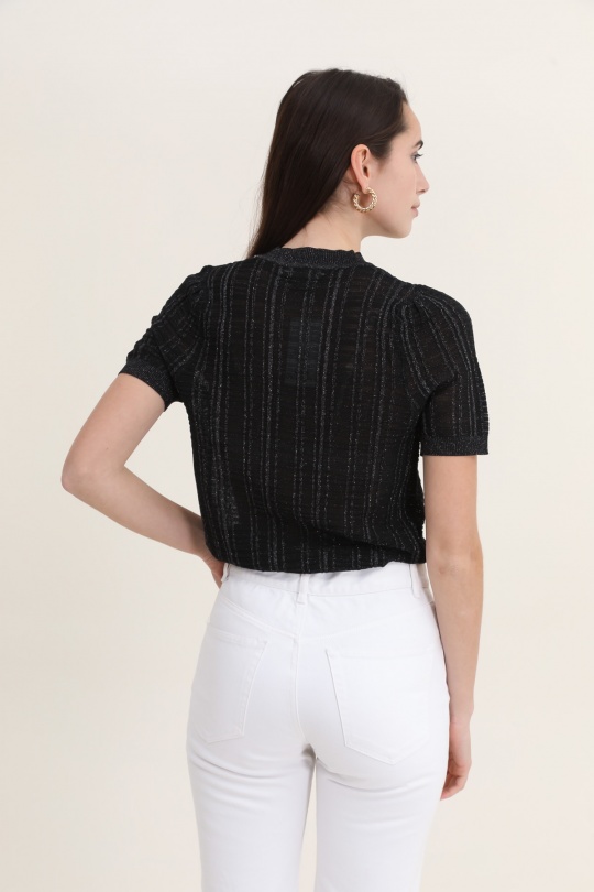 T-shirts Femme Noir Rosa Fashion 3044 Efashion Paris