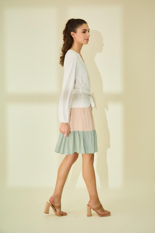 Vestidos a media pierna Mujer Green Rosa Fashion 911 Efashion Paris