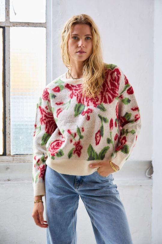 Jumpers Women Cream Rosa Fashion RM5008 Efashion Paris