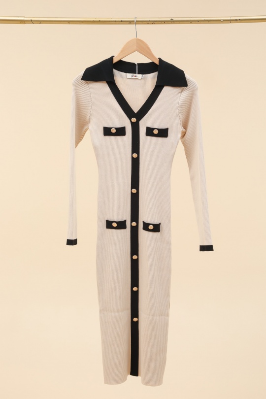 Robes mi-longues Femme Blanc Rosa Fashion 3110 Efashion Paris