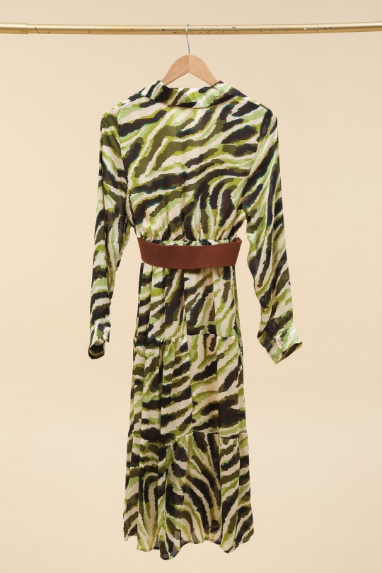 Vestidos a media pierna Mujer Taupe Rosa Fashion 1006 Efashion Paris