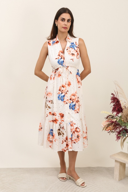 Robes longues Femme Orange Rosa Fashion 1126 Efashion Paris
