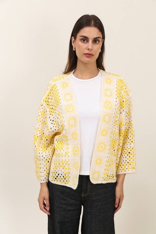 Gilets Femme Jaune Rosa Fashion J504 Efashion Paris