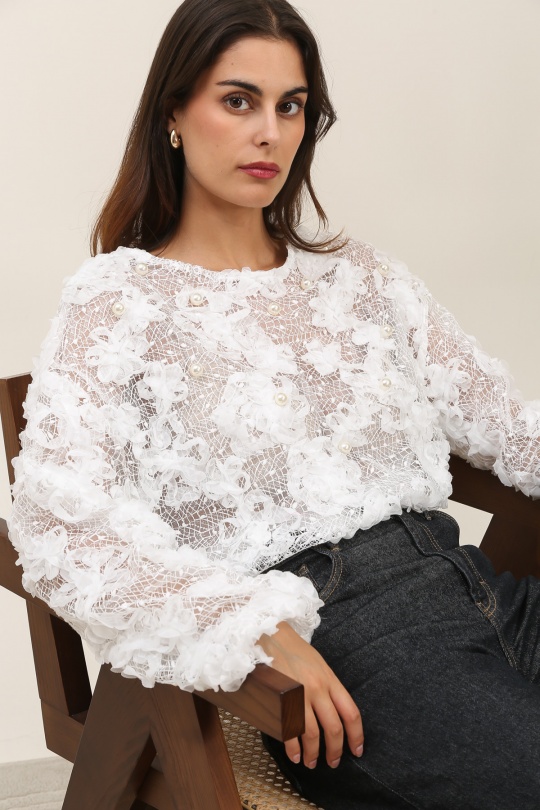 Tops Femme Blanc Rosa Fashion 3159 Efashion Paris