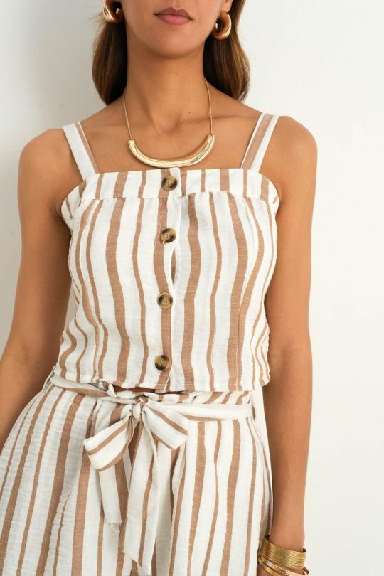 Canotte Donna Beige Rosa Fashion 1141 Efashion Paris