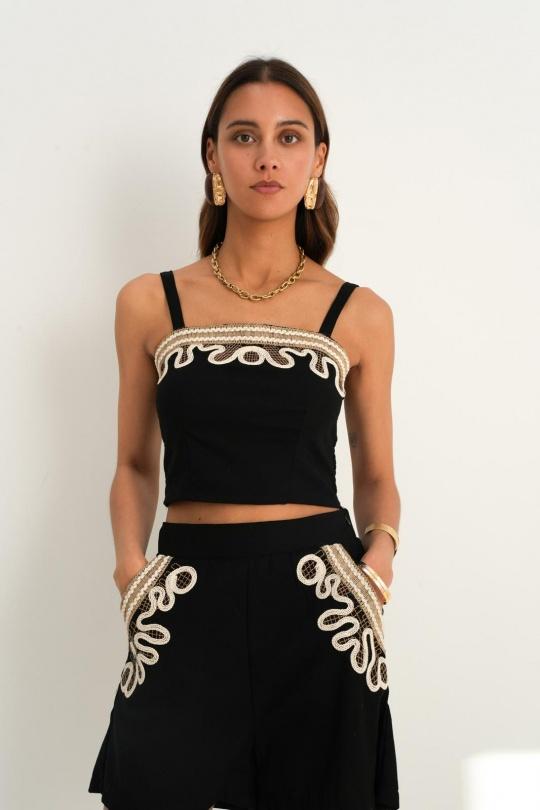 Canotte Donna Black Rosa Fashion 1101 Efashion Paris
