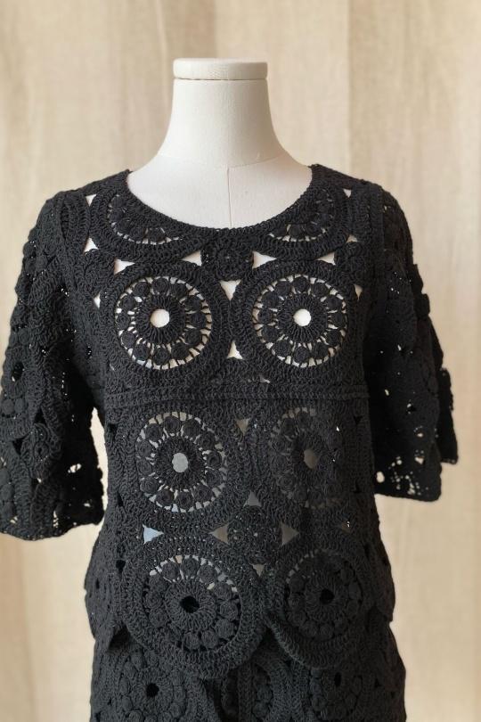 Top Donna Black Rosa Fashion L207 Efashion Paris