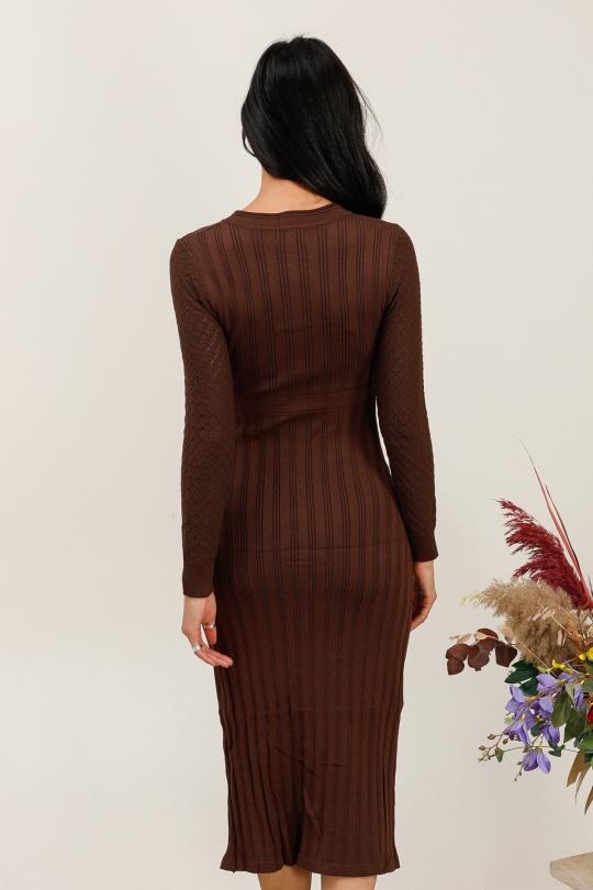 Midi dresses Women Marine blue Rosa Fashion 3133 Efashion Paris