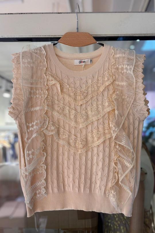 Tops Women Beige Rosa Fashion 3003 Efashion Paris