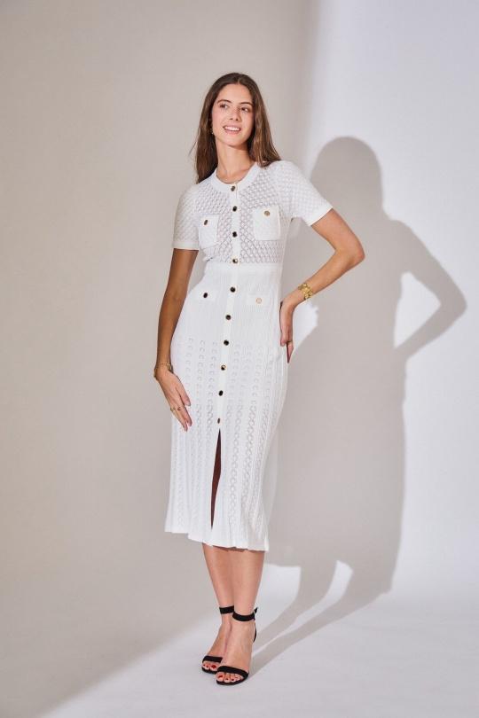 Abiti al polpaccio Donna White Rosa Fashion 3132 Efashion Paris