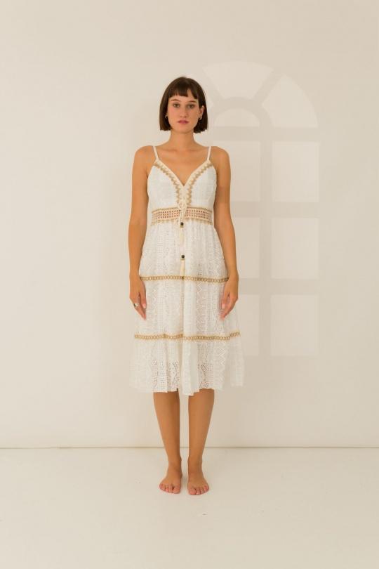 Abiti al polpaccio Donna Beige Rosa Fashion 2375 Efashion Paris