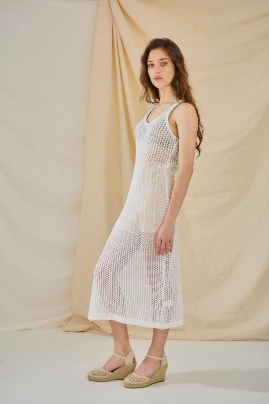 Robes longues Femme Blanc Rosa Fashion C42014 Efashion Paris