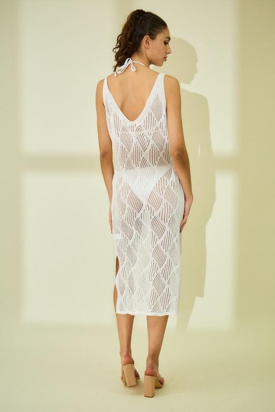 Robes mi-longues Femme Blanc Rosa Fashion Q72543 Efashion Paris