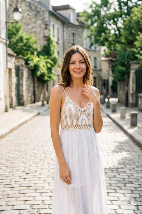 Robes longues Femme Noir/blanc Rosa Fashion H22 Efashion Paris