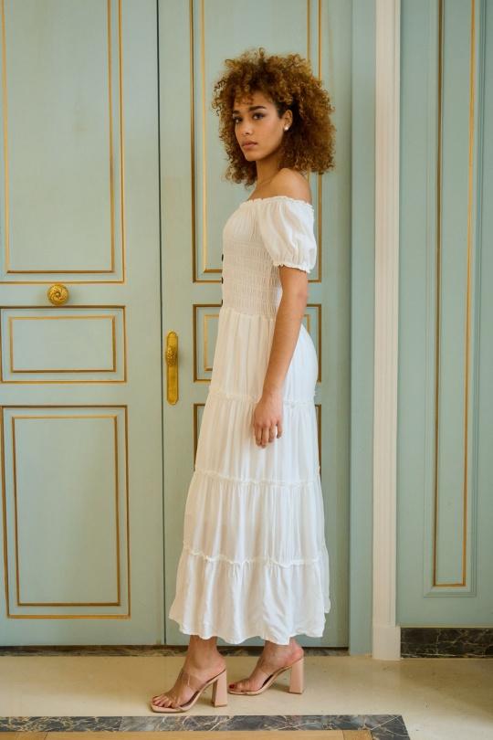 Robes longues Femme Blanc Rosa Fashion 195 Efashion Paris