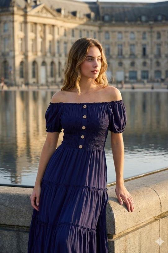 Robes longues Femme Blanc Rosa Fashion 195 Efashion Paris