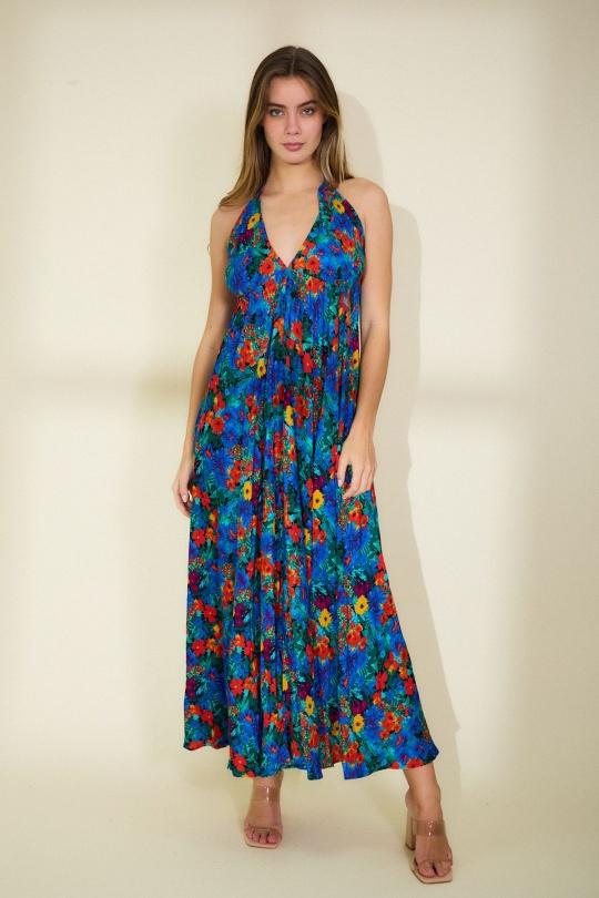 Robes longues Femme Bleu royal Rosa Fashion 827 Efashion Paris