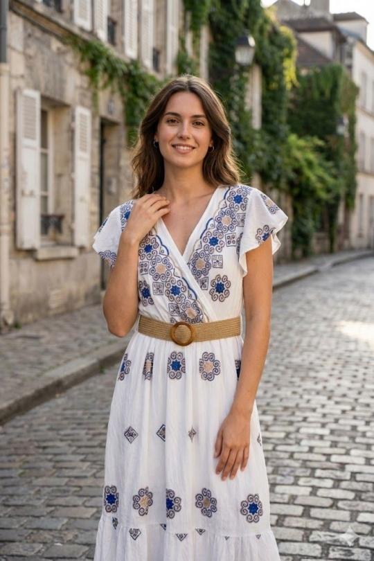 Robes longues Femme Bleu Rosa Fashion 1179 Efashion Paris