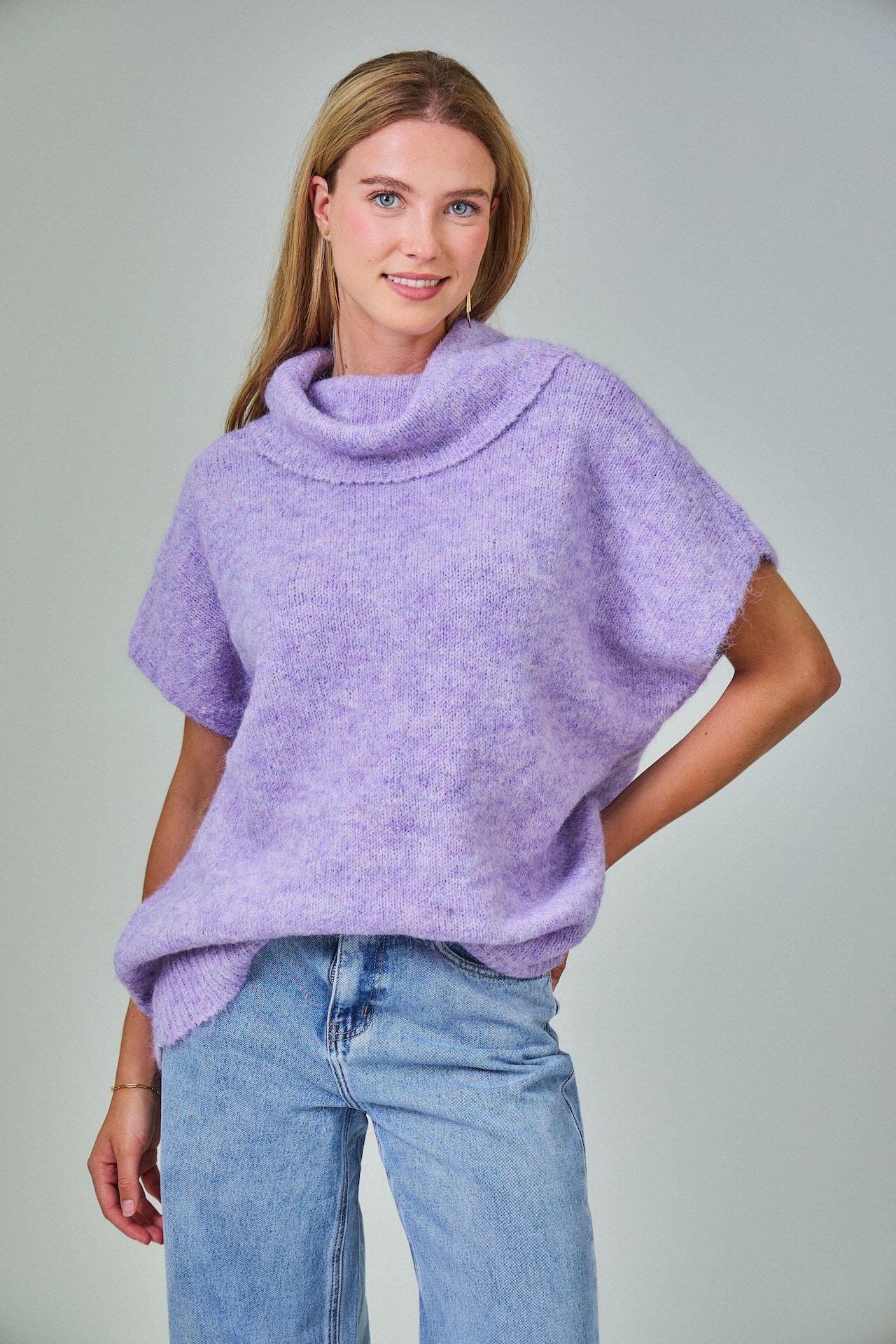 Maglioni Donna Purple Rosa Fashion RM5011 #c Efashion Paris