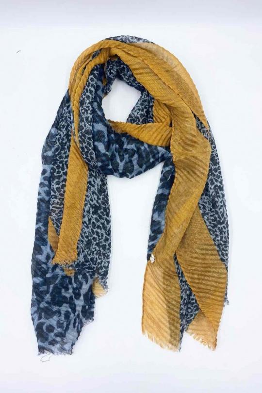 Scarves Accessories Yellow LINETA ETH-2051 Efashion Paris