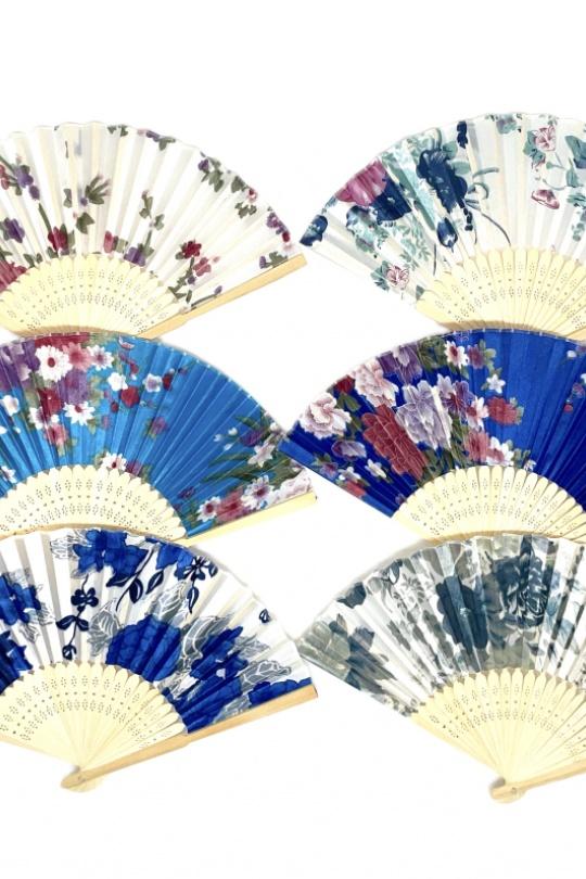 Fans Accessori Multicolor LINETA EVENTAIL 1  BOIS IMPRIMÉ FLEUR Efashion Paris