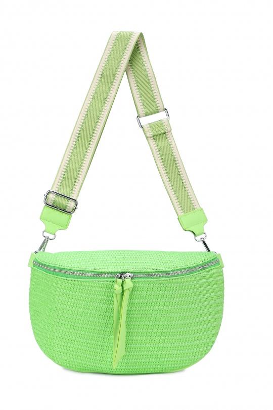 Fanny pack Bags Green LINETA Q-6511-26 SAC BANANE Efashion Paris