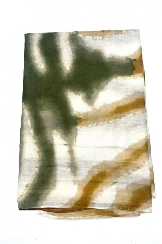 Écharpes Accessoires Beige LINETA HH-293 FOULARD IMPRIMÉ AVEC LUREX Efashion Paris