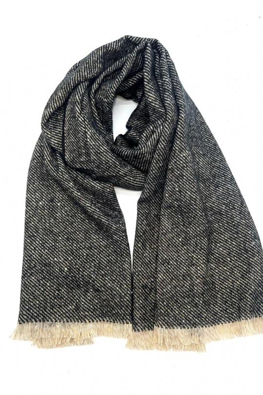 Écharpes Accessoires Noir LINETA HH-335 ECHARPE UNI AVEC LUREX Efashion Paris