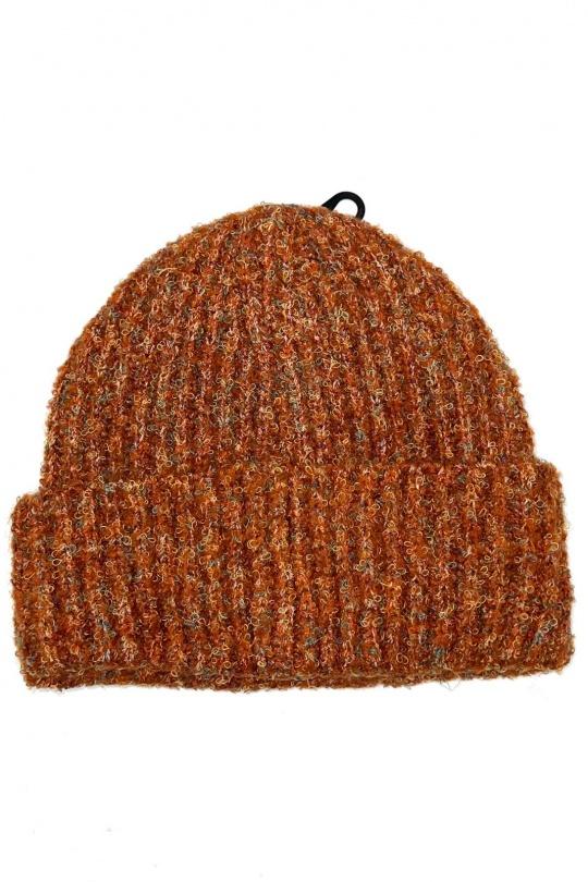 Berretti Accessori Orange LINETA BX-24 BONNET MIXTE BICOLORE AVEC DOUBLURE Efashion Paris