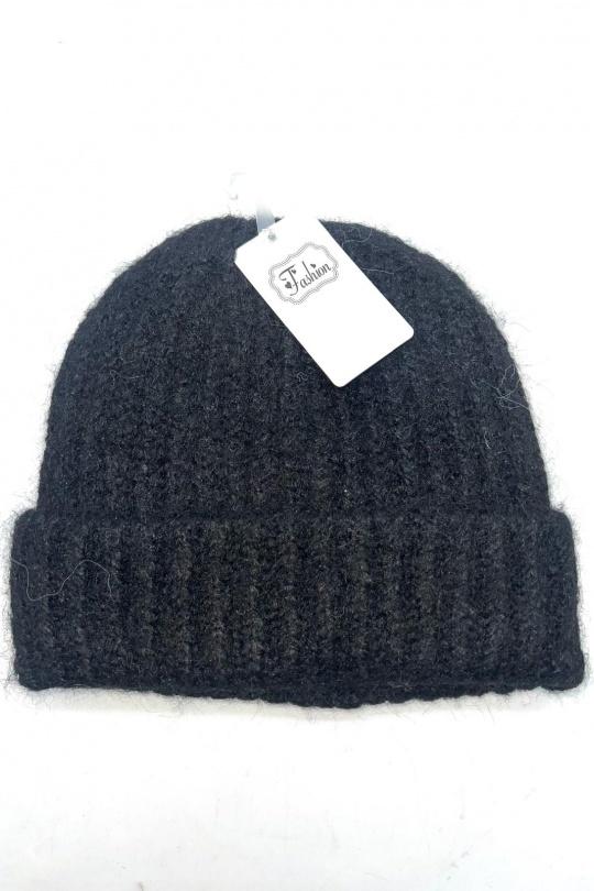 Bonnets Accessoires Vert LINETA BX-31 BONNET MIXTE AVEC DOUBLURE  Efashion Paris