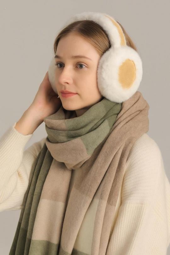 Accessori per capelli Accessori Beige LINETA CAC-3 CACHE OREILLE EFFET DAIM Efashion Paris