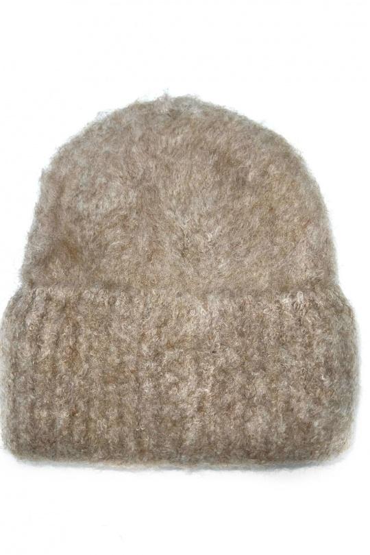 Bonnets Accessoires Rose LINETA BX-27 BONNET UNI MOUCHETÉ AVEC DOUBLURE  Efashion Paris