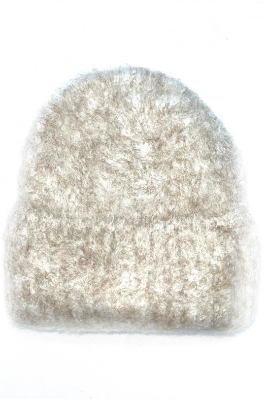 Bonnets Accessoires Rose LINETA BX-27 BONNET UNI MOUCHETÉ AVEC DOUBLURE  Efashion Paris