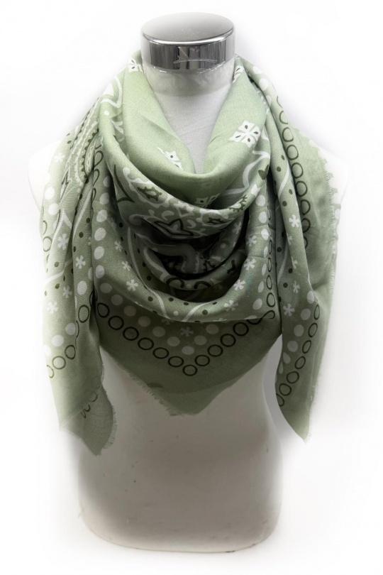 Foulards Accessoires Beige LINETA 46735-K9 FOULARD GRAND CARRÉ 110*110 MOTIF BANDANA  Efashion Paris