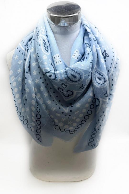Foulards Accessoires Beige LINETA 46735-K9 FOULARD GRAND CARRÉ 110*110 MOTIF BANDANA  Efashion Paris