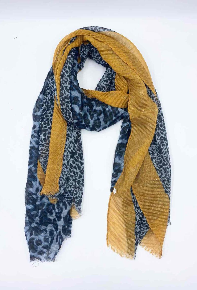Scarves Accessories Yellow LINETA ETH-2051 #c Efashion Paris